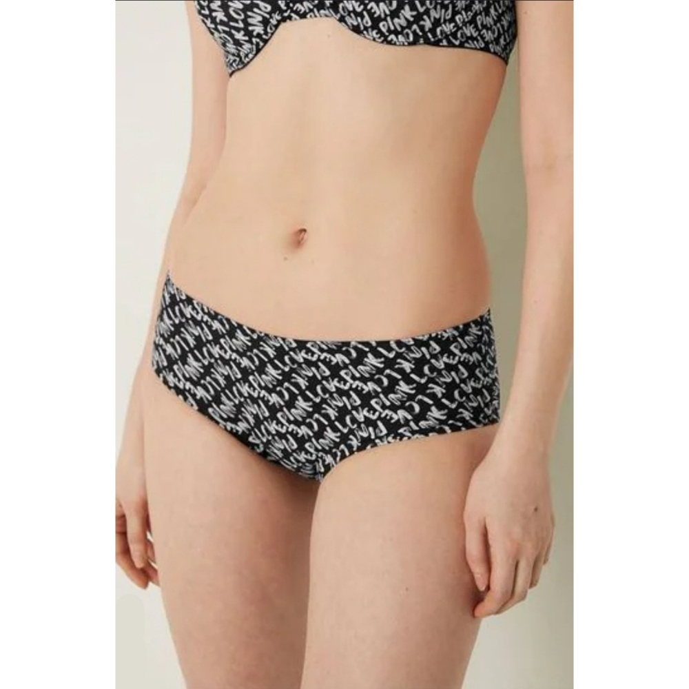 PINK Victoria's Secret Logo Print Hipster Period Panties Size XS - New With Tags
